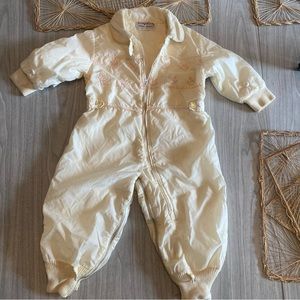 Vintage Embroidered Baby / Toddler Snowsuit